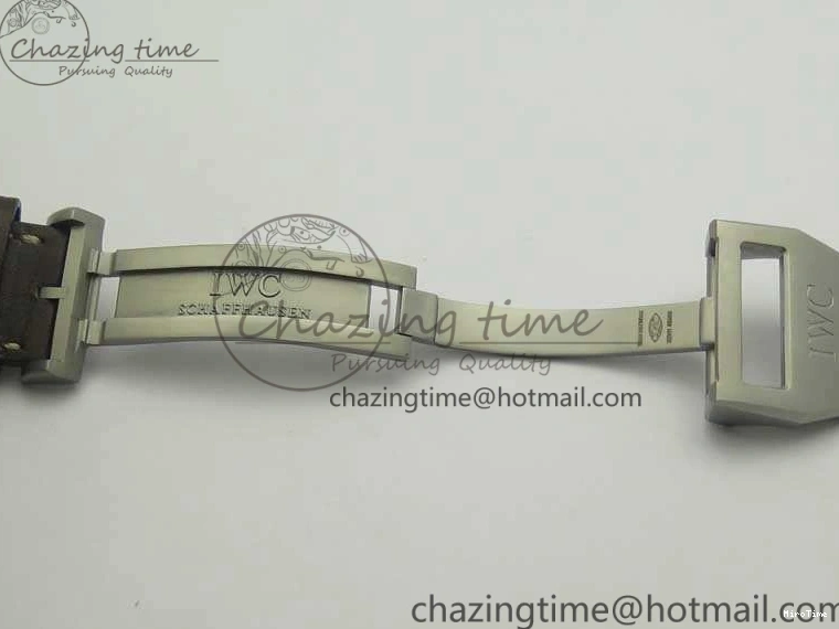 MIROTIME 0228 Big Pilot IW501004 Titanium ZF 1:1 Best Edition Black Dial On Brown Leather Strap A ZeroBulk 7212